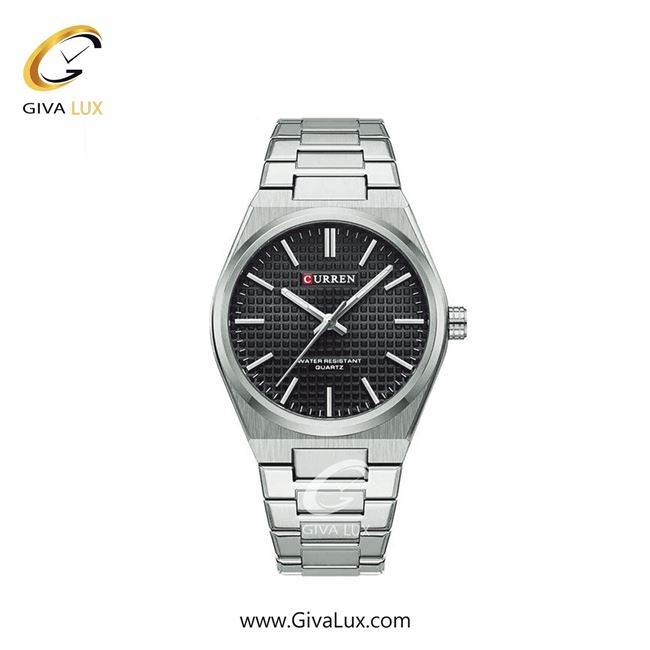 ساعت مچی اورجینال مردانه کارن (کورن) curren نقره ای | نقره ای| مشکی| کد رفرنس 8439 S/B