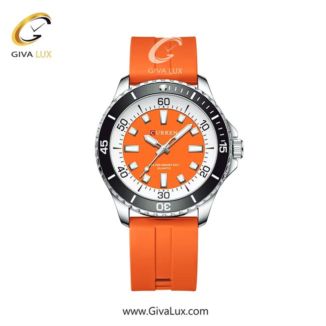 ساعت مچی اورجینال مردانه کارن (کورن) curren نقره ای | مشکی| سفید-آبی| کد رفرنس 8448BKBU