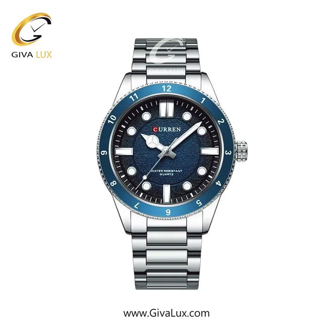 ساعت مچی اورجینال مردانه کارن (کورن) curren آبی | نقره ای| آبی| کد رفرنس 8450SLBU