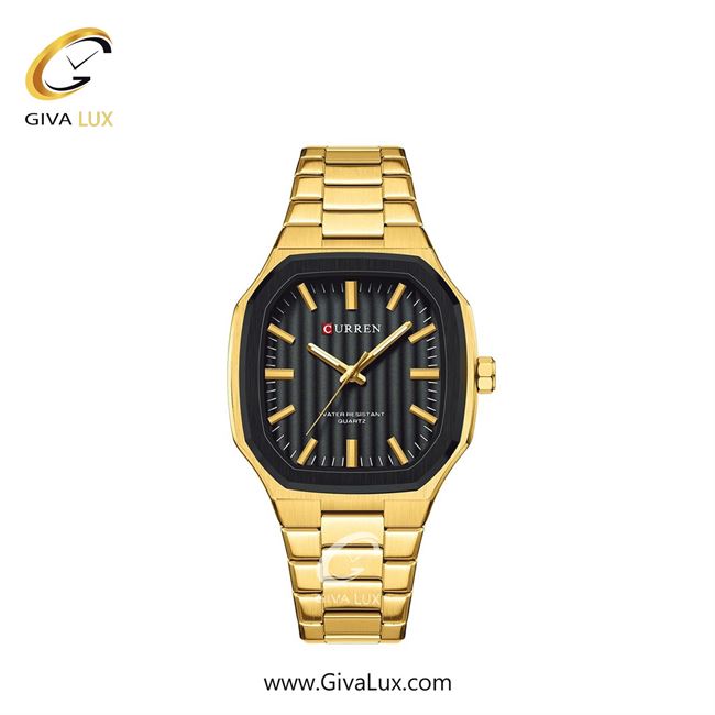 ساعت مچی اورجینال مردانه کارن (کورن) curren طلایی | طلایی| مشکی| کد رفرنس 8458 B/G