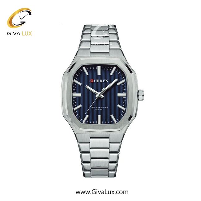 ساعت مچی اورجینال مردانه کارن (کورن) curren نقره ای | نقره ای| آبی| کد رفرنس 8458SLBU