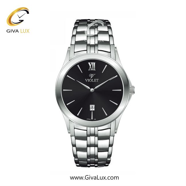 ساعت مچی اورجینال مردانه ویولت VIOLET نقره ای | نقره ای| مشکی| کد رفرنس 0610