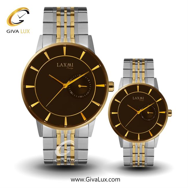ساعت مچی اورجینال ست لاکسمی | LAXMI  طلایی | نقره ای-طلایی| قهوه ای| کد رفرنس 8519-18