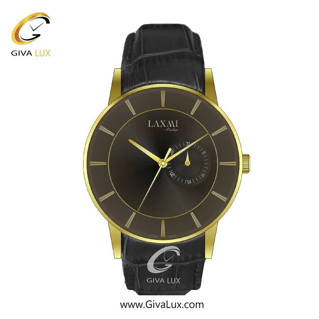 ساعت مچی اورجینال مردانه لاکسمی | LAXMI  طلایی | مشکی| دودی|تیتانیوم| کد رفرنس 8519-3