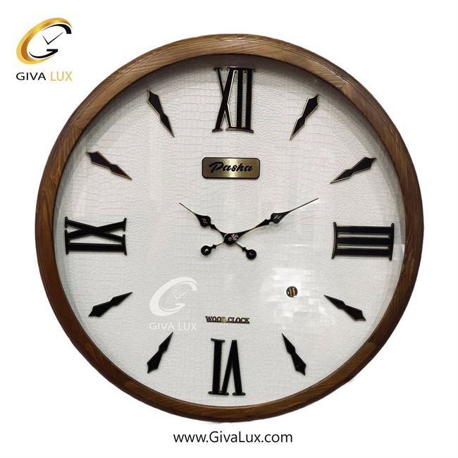 ساعت دیواری اورجینال پاشا چوب قهوه ای| کد رفرنس 852