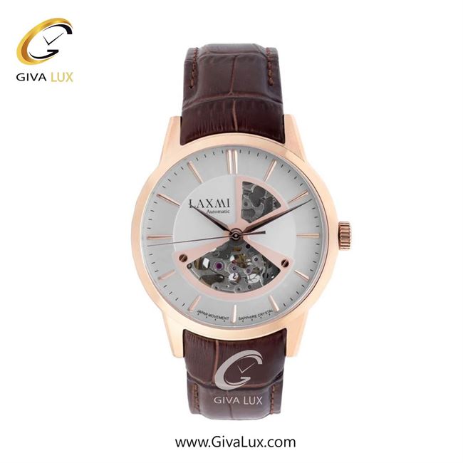 ساعت مچی اورجینال مردانه لاکسمی رزگلد | قهوه ای| نقره ای| کد رفرنس 8531-10