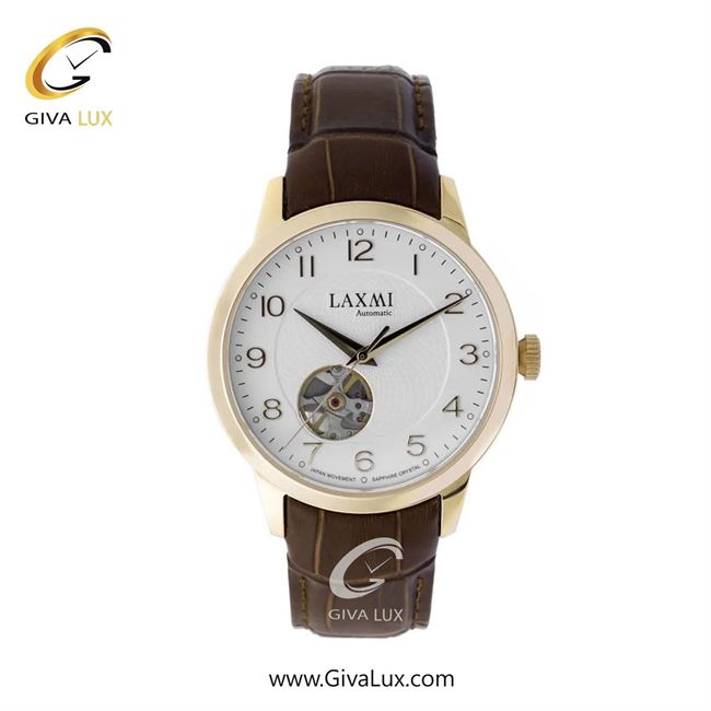 ساعت مچی اورجینال مردانه لاکسمی طلایی | قهوه ای| نقره ای| کد رفرنس 8532-3