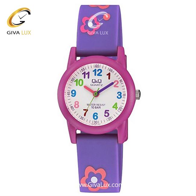 ساعت مچی اورجینال کیو اند کیو بچه گانه صورتی | بنفش | سفید | کد رفرنس VR99J001Y