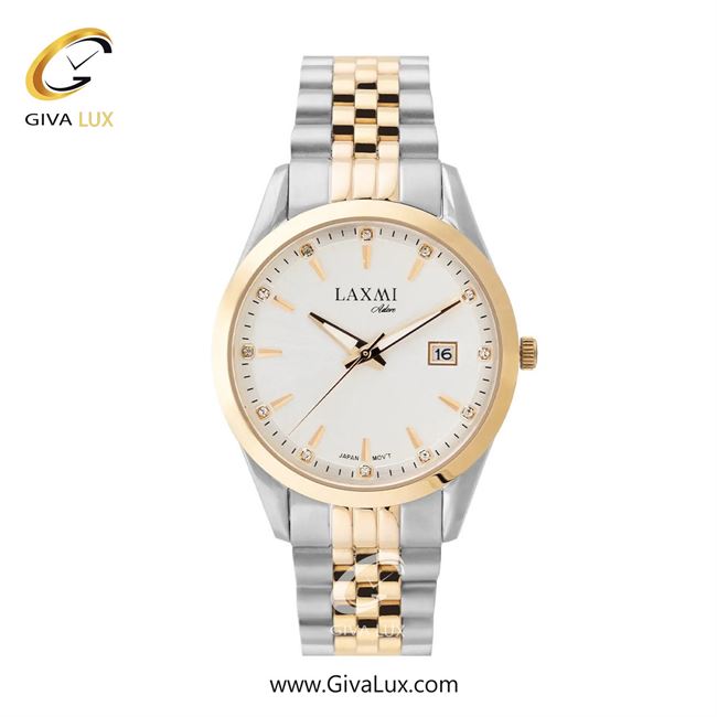 ساعت مچی اورجینال زنانه لاکسمی | LAXMI  طلایی | نقره ای-طلایی| سفید| کد رفرنس 8542-5