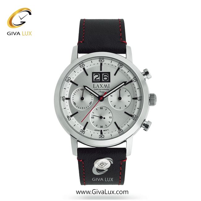 ساعت مچی اورجینال مردانه لاکسمی سه موتوره کرنوگراف نقره ای | مشکی| نقره ای| کد رفرنس 8-8549
