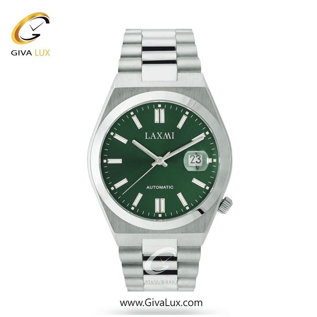 ساعت مچی اورجینال مردانه لاکسمی نقره ای | نقره ای| سبز| کد رفرنس 4-8559