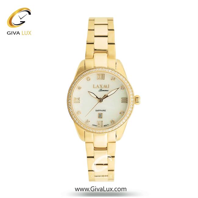 ساعت مچی اورجینال زنانه لاکسمی طلایی | طلایی| سفید| کد رفرنس 3-8565