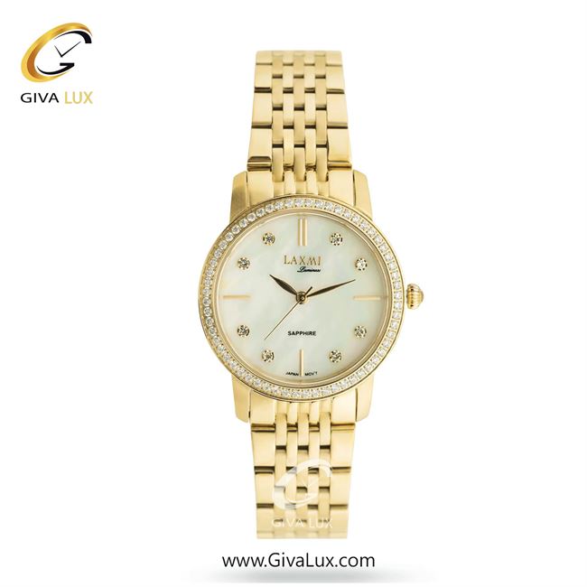 ساعت مچی اورجینال زنانه لاکسمی طلایی | طلایی| سفید صدفی| کد رفرنس 1-8566