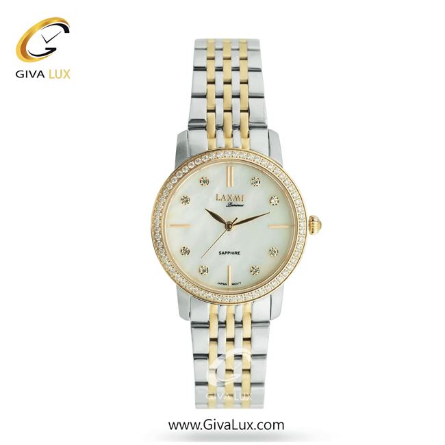 ساعت مچی اورجینال زنانه لاکسمی طلایی | نقره ای-طلایی| سفید صدفی| کد رفرنس 4-8566