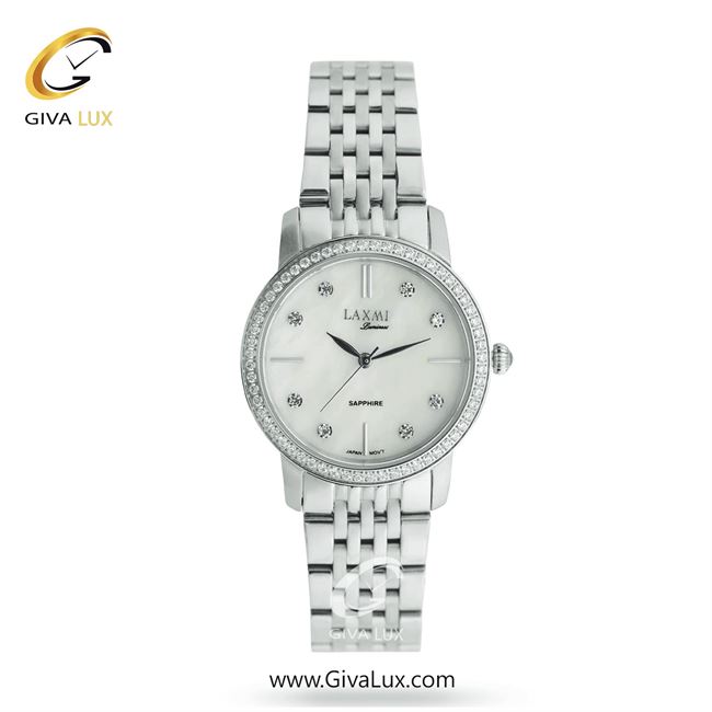 ساعت مچی اورجینال زنانه لاکسمی نقره ای | نقره ای| سفید صدفی| کد رفرنس 6-8566