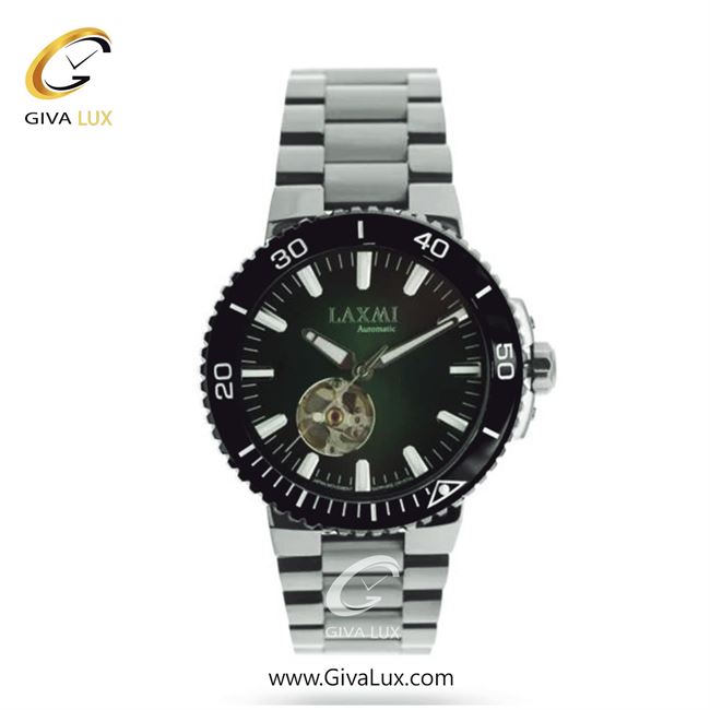 ساعت مچی اورجینال مردانه لاکسمی نقره ای-مشکی | نقره ای| سبز یشمی تیره| کد رفرنس 2-8567