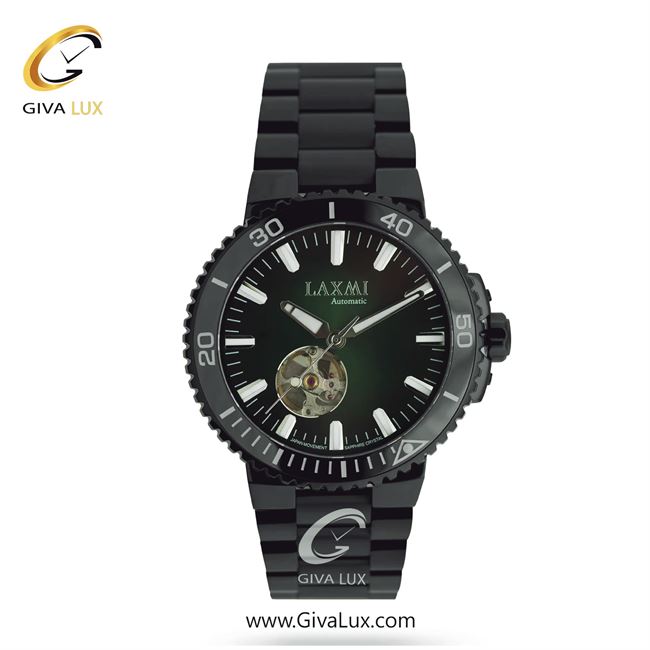 ساعت مچی اورجینال مردانه لاکسمی مشکی | مشکی| سبز یشمی تیره| کد رفرنس 8-8567