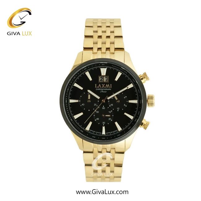 ساعت مچی اورجینال مردانه لاکسمی سه موتوره کرنوگراف مشکی | طلایی| مشکی| کد رفرنس 1-8570