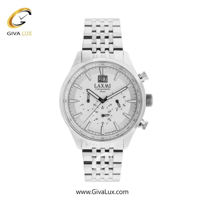 ساعت مچی اورجینال مردانه لاکسمی سه موتوره کرنوگراف نقره ای | نقره ای| نقره ای| کد رفرنس 4-8570