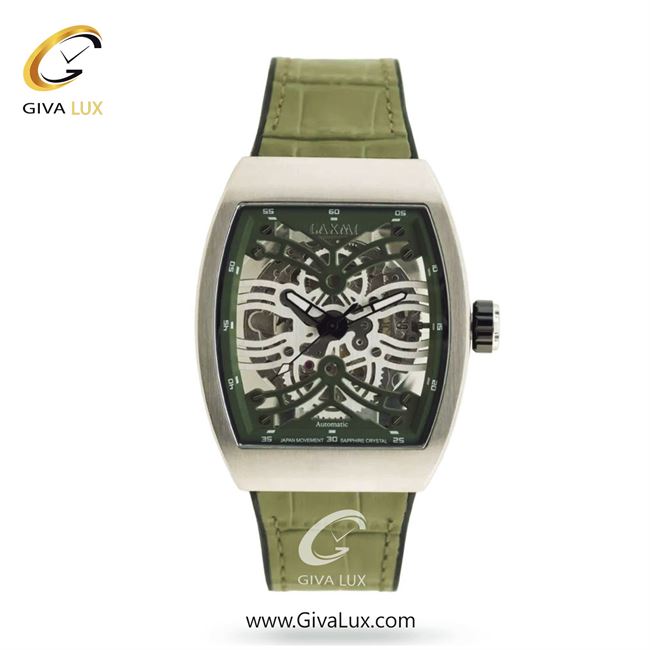 ساعت مچی اورجینال مردانه لاکسمی نقره ای | زیتونی| سبز-سفید| کد رفرنس 4-8571