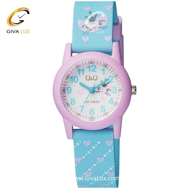 ساعت مچی اورجینال کیو اند کیو بچه گانه صورتی | آبی | سفید | کد رفرنس VR99J007Y