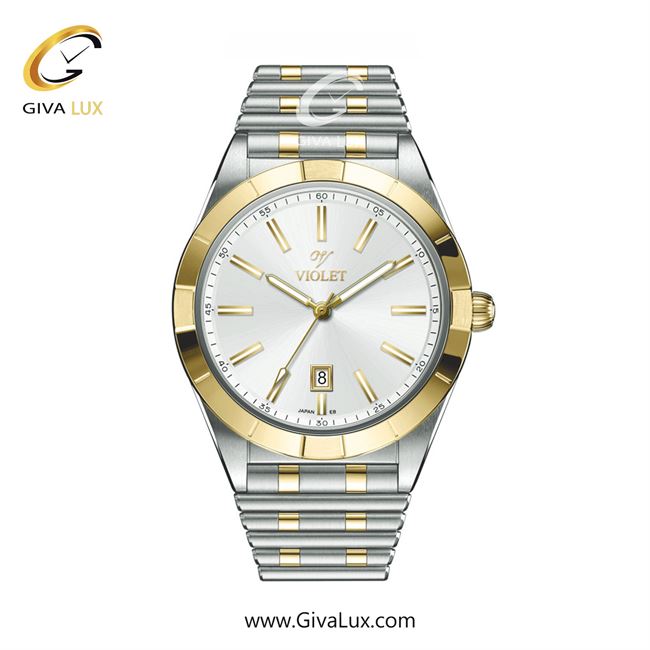 ساعت مچی اورجینال مردانه ویولت VIOLET طلایی-نقره ای | نقره ای-طلایی| سفید| کد رفرنس 0612/2