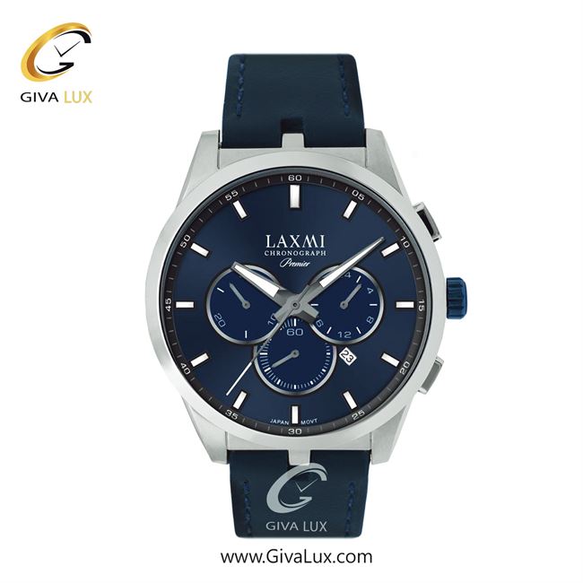 ساعت مچی اورجینال مردانه لاکسمی سه موتوره کرنوگراف نقره ای | سرمه ای| سرمه ای| کد رفرنس 6-8131