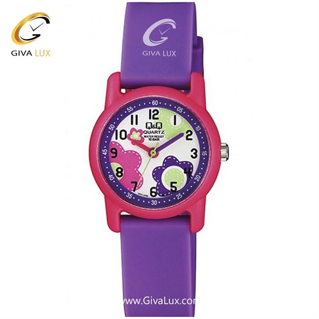ساعت مچی اورجینال کیو اند کیو بچه گانه صورتی | بنفش | سفید | کد رفرنس VR41J006Y