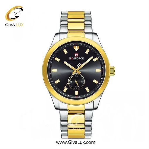 ساعت مچی اورجینال مردانه ناوی فورس|Naviforce|نوی فورس|نیوی فورس طلایی-نقره ای | طلایی-نقره ای| مشکی| کد رفرنس NF9231