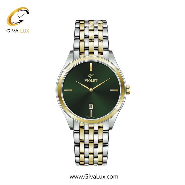 ساعت مچی اورجینال مردانه ویولت VIOLET نقره ای-طلایی | طلایی-نقره ای| سبز| کد رفرنس 0608/2
