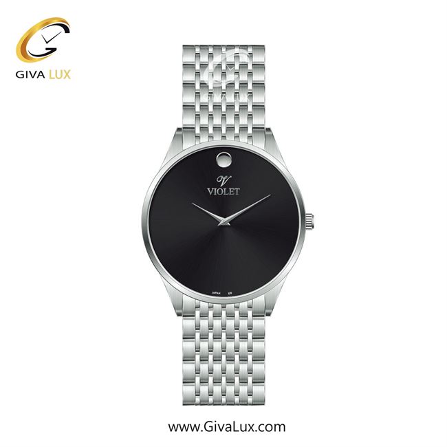 ساعت مچی اورجینال مردانه ویولت VIOLET نقره ای | نقره ای| مشکی| کد رفرنس 0609