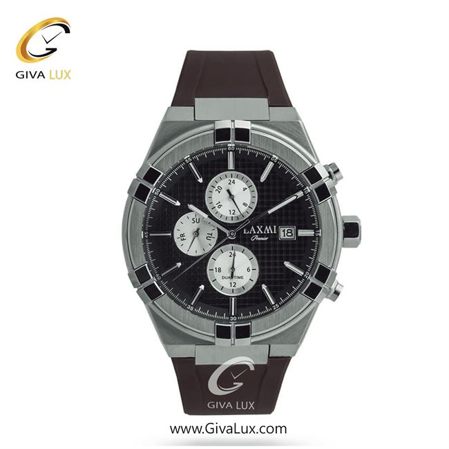 ساعت مچی اورجینال مردانه لاکسمی سه موتوره کرنوگراف نقره ای | قهوه ای| مشکی| کد رفرنس 1-8808