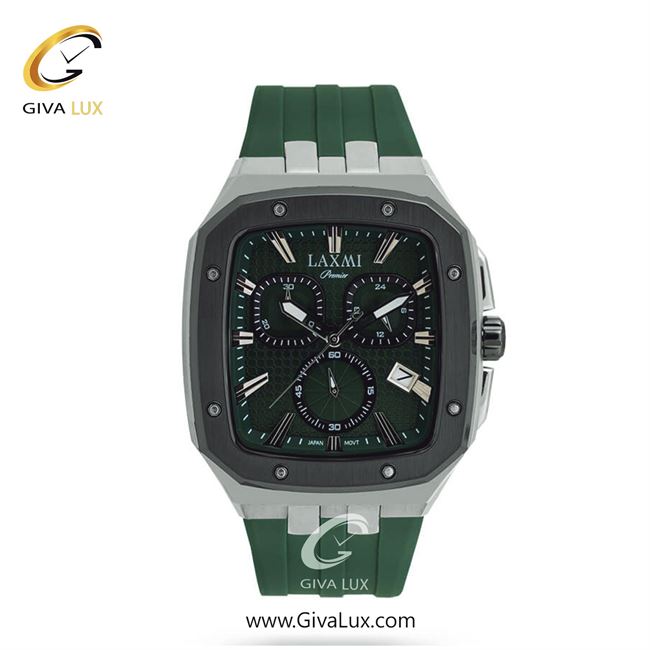 ساعت مچی اورجینال مردانه لاکسمی سه موتوره کرنوگراف مشکی-نقره ای | سبز| سبز یشمی تیره| کد رفرنس 2-8809