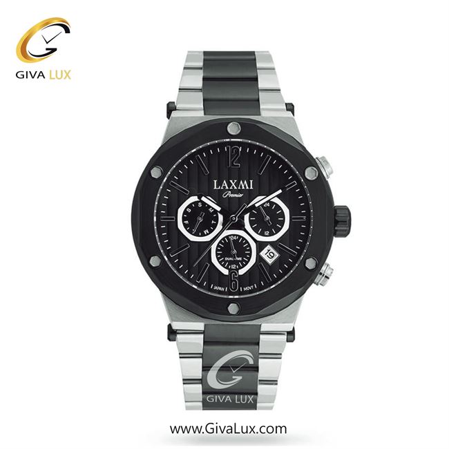 ساعت مچی اورجینال مردانه لاکسمی سه موتوره کرنوگراف مشکی | نقره ای-مشکی| مشکی| کد رفرنس 2-8810