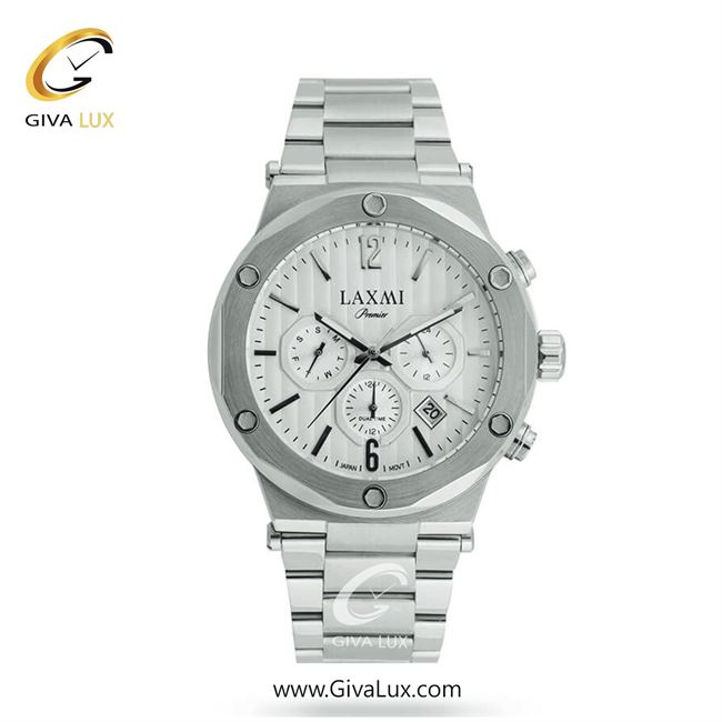 ساعت مچی اورجینال مردانه لاکسمی سه موتوره کرنوگراف نقره ای | نقره ای| نقره ای| کد رفرنس 3-8810