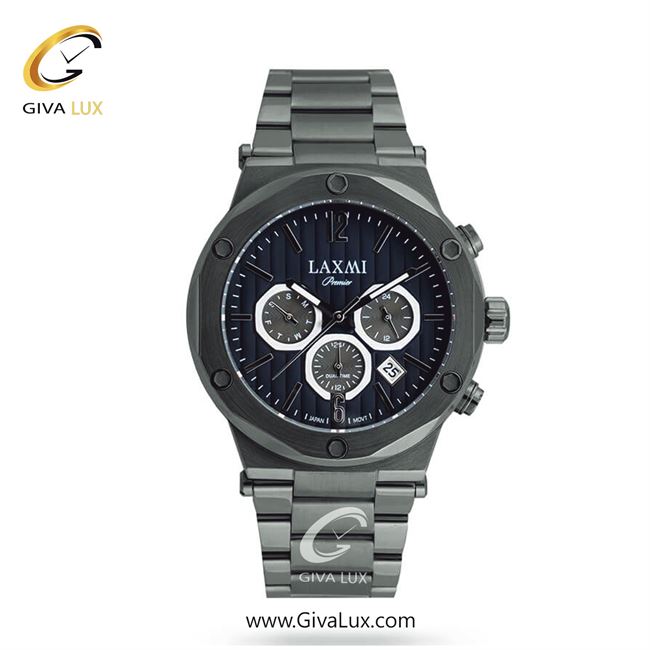 ساعت مچی اورجینال مردانه لاکسمی سه موتوره کرنوگراف تیتانیوم | تیتانیوم(زغالی)| سرمه ای| کد رفرنس 4-8810
