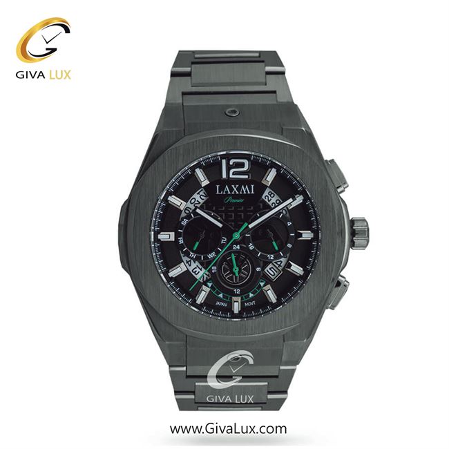 ساعت مچی اورجینال مردانه لاکسمی سه موتوره کرنوگراف تیتانیوم | تیتانیوم(زغالی)| مشکی| کد رفرنس 2-8814