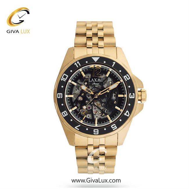 ساعت مچی اورجینال مردانه لاکسمی طلایی | طلایی| مشکی| کد رفرنس 4-8815
