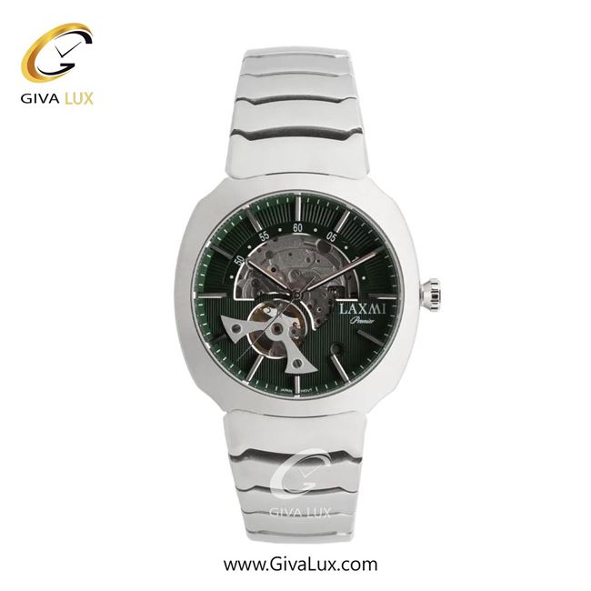 ساعت مچی اورجینال مردانه لاکسمی نقره ای | نقره ای| سبز یشمی تیره| کد رفرنس 5-8816
