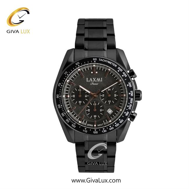 ساعت مچی اورجینال مردانه لاکسمی سه موتوره کرنوگراف مشکی | مشکی| مشکی| کد رفرنس 4-8817