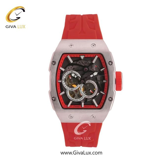 ساعت مچی اورجینال مردانه لاکسمی دو موتوره زیر ثانیه نقره ای | قرمز| دودی|تیتانیوم| کد رفرنس 8820-3