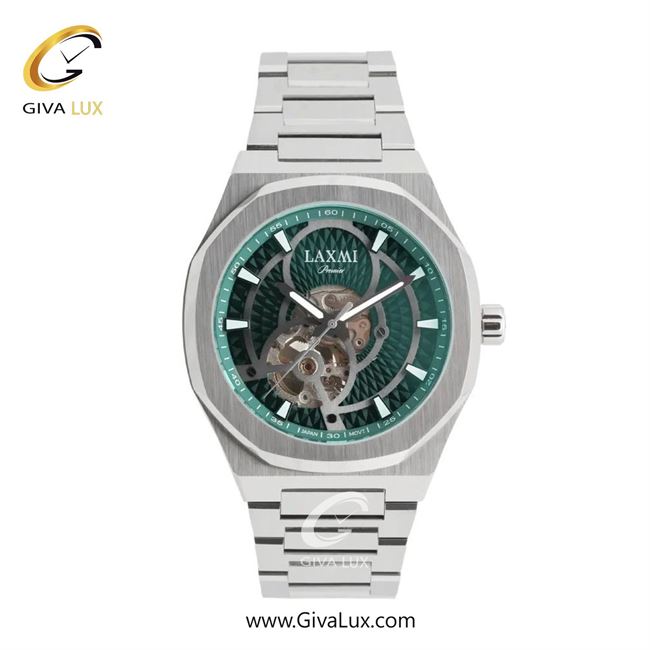 ساعت مچی اورجینال مردانه لاکسمی نقره ای | نقره ای| سبزآبی| کد رفرنس 2-8823