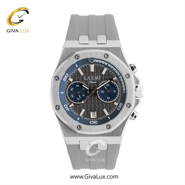 ساعت مچی اورجینال مردانه لاکسمی سه زمانه نقره ای | طوسی| دودی|تیتانیوم| کد رفرنس 8825-5