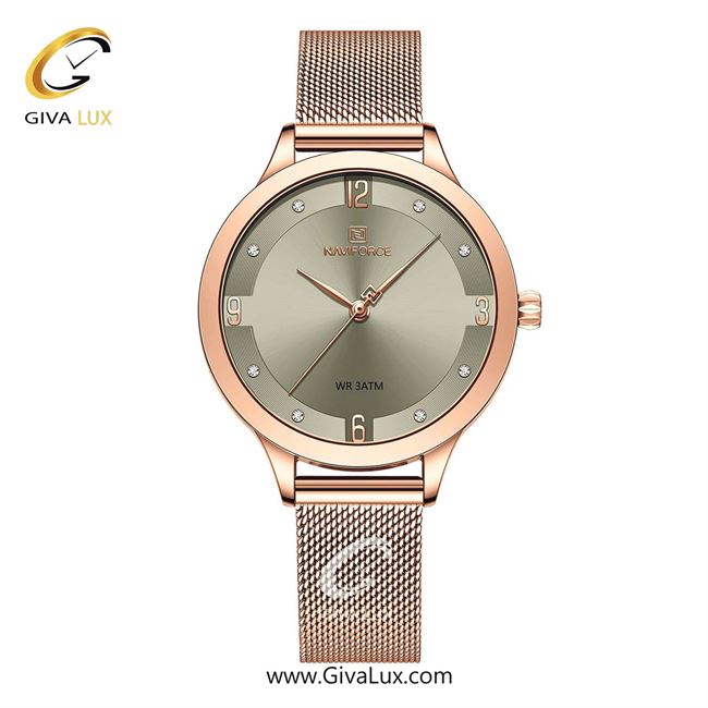 ساعت مچی اورجینال زنانه ناوی فورس|Naviforce|نوی فورس|نیوی فورس رزگلد | رزگلد| طوسی| کد رفرنس NF5023