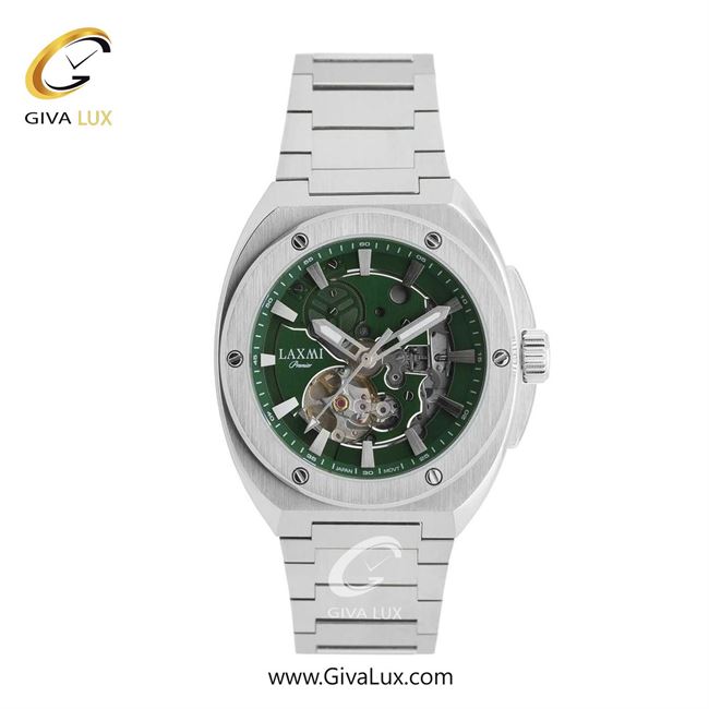 ساعت مچی اورجینال مردانه لاکسمی نقره ای | نقره ای| سبز یشمی تیره| کد رفرنس 2-8830