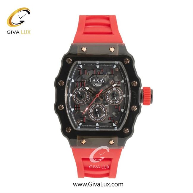 ساعت مچی اورجینال مردانه لاکسمی سه موتوره فول تایم مشکی | قرمز| مشکی| کد رفرنس 8831-4