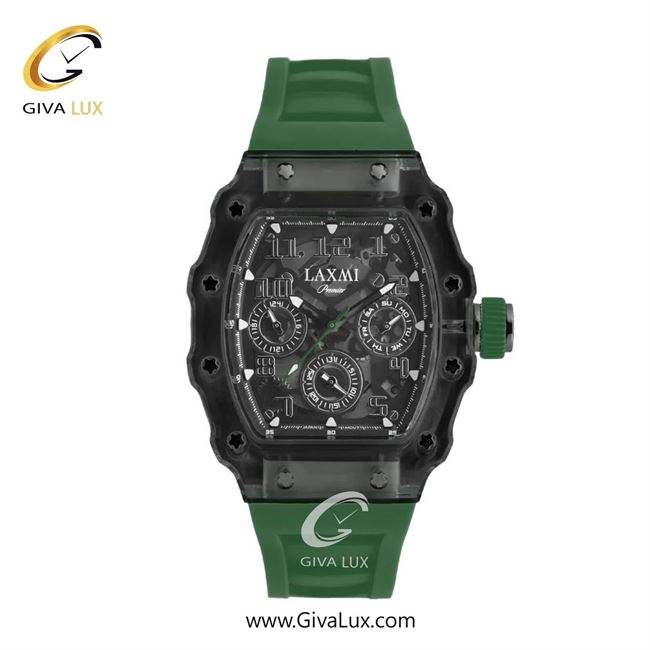 ساعت مچی اورجینال مردانه لاکسمی سه موتوره فول تایم مشکی | سبز یشمی تیره| مشکی| کد رفرنس 8831-5
