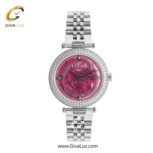 ساعت مچی اورجینال زنانه لاکسمی نقره ای | نقره ای| صورتی| کد رفرنس 8836-2