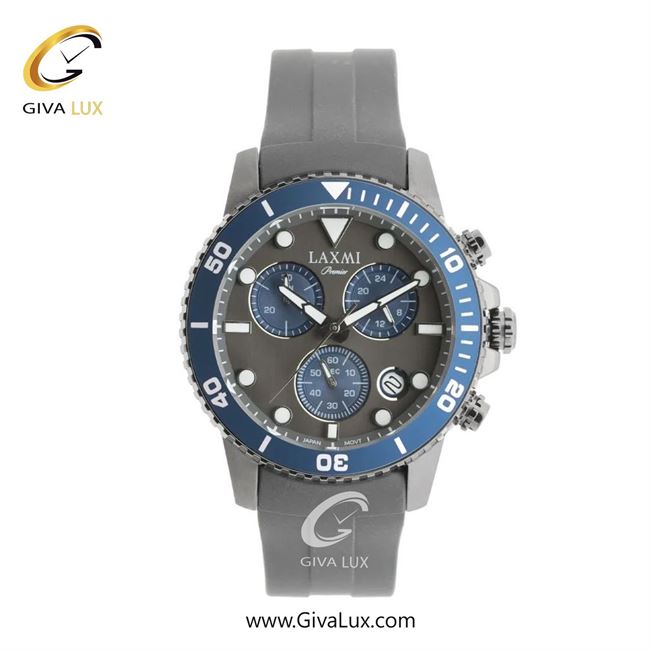 ساعت مچی اورجینال مردانه لاکسمی سه موتوره کرنوگراف نقره ای | طوسی| طوسی| کد رفرنس 8837-3