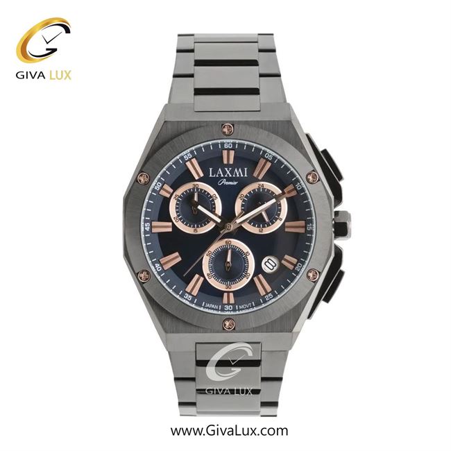 ساعت مچی اورجینال مردانه لاکسمی سه موتوره کرنوگراف تیتانیوم | تیتانیوم| سرمه ای| کد رفرنس 4-8838